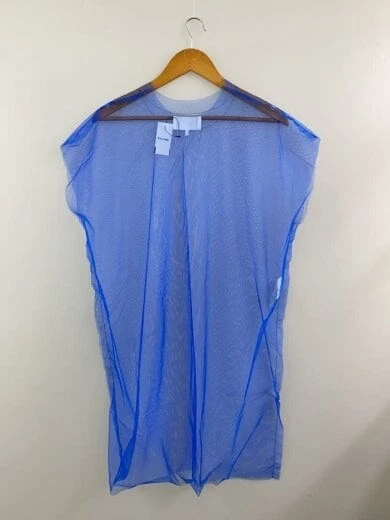 Maison Margiela Top in rete Abito senza maniche 40 Nylon BLU s29nc0434