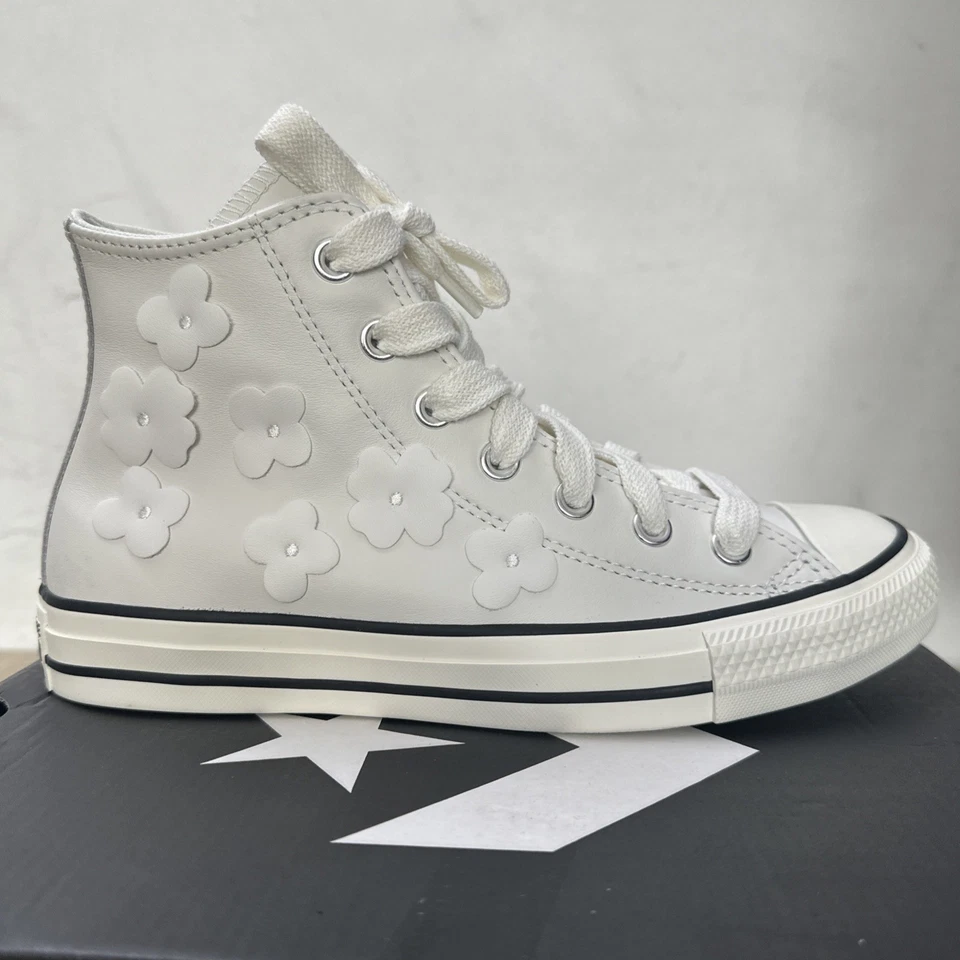 Converse 3D Flowers Trainers Off White Women's Shoes UK 5 EU 37.5 High Top CTAS - Image 2 of 4