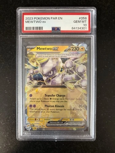 Mewtwo ex 058/182 SV04: Paradox Rift PSA 10 Gem Mint 💎