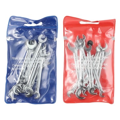 20pcs Combination Spanner Set Small Wrench Metric SAE Imperial  Portable Tool
