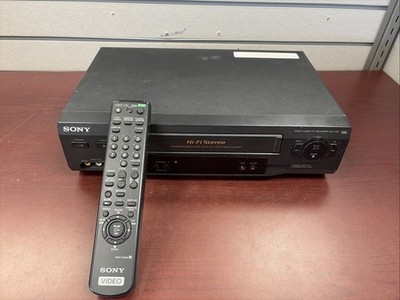 Sony SLV-N51 4-Head Hi-Fi Stereo VHS VCR w/Remote & AV Cable Tested Works