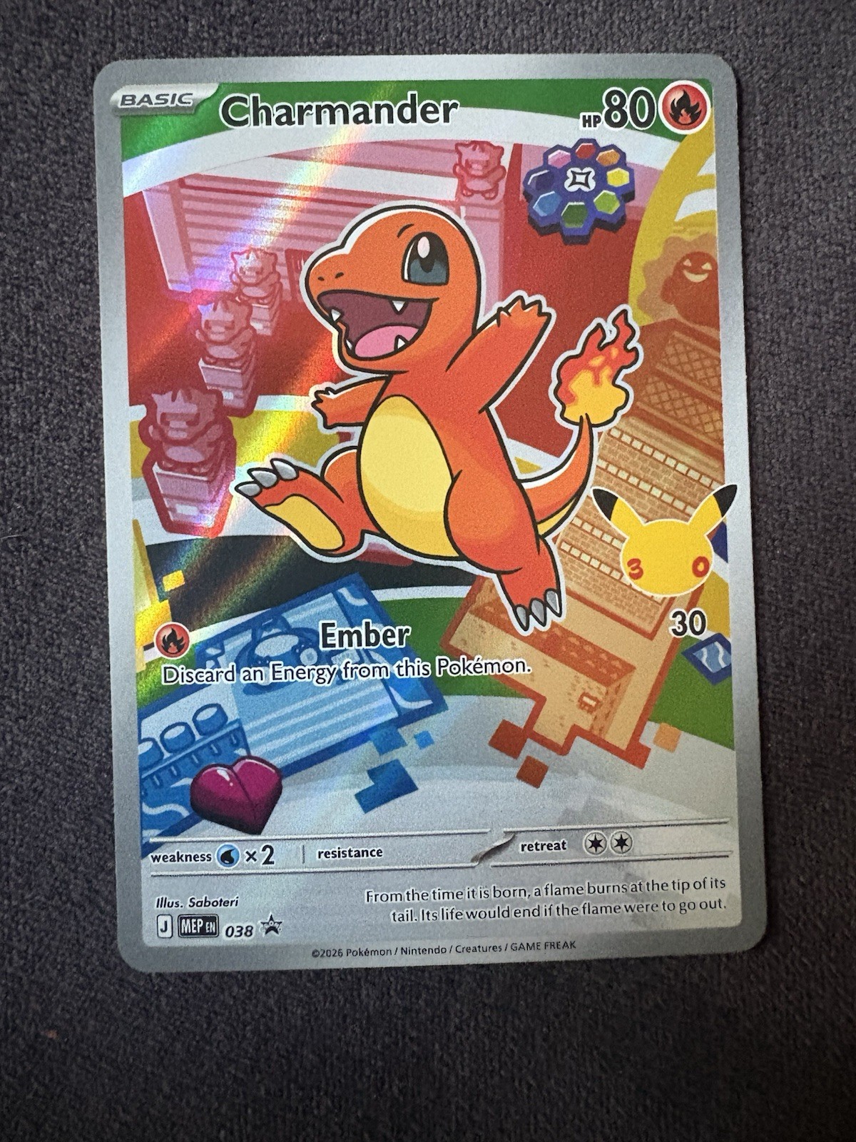 Pokémon TCG Charmander Promo Holo Stamped MEP English Card 038 2026