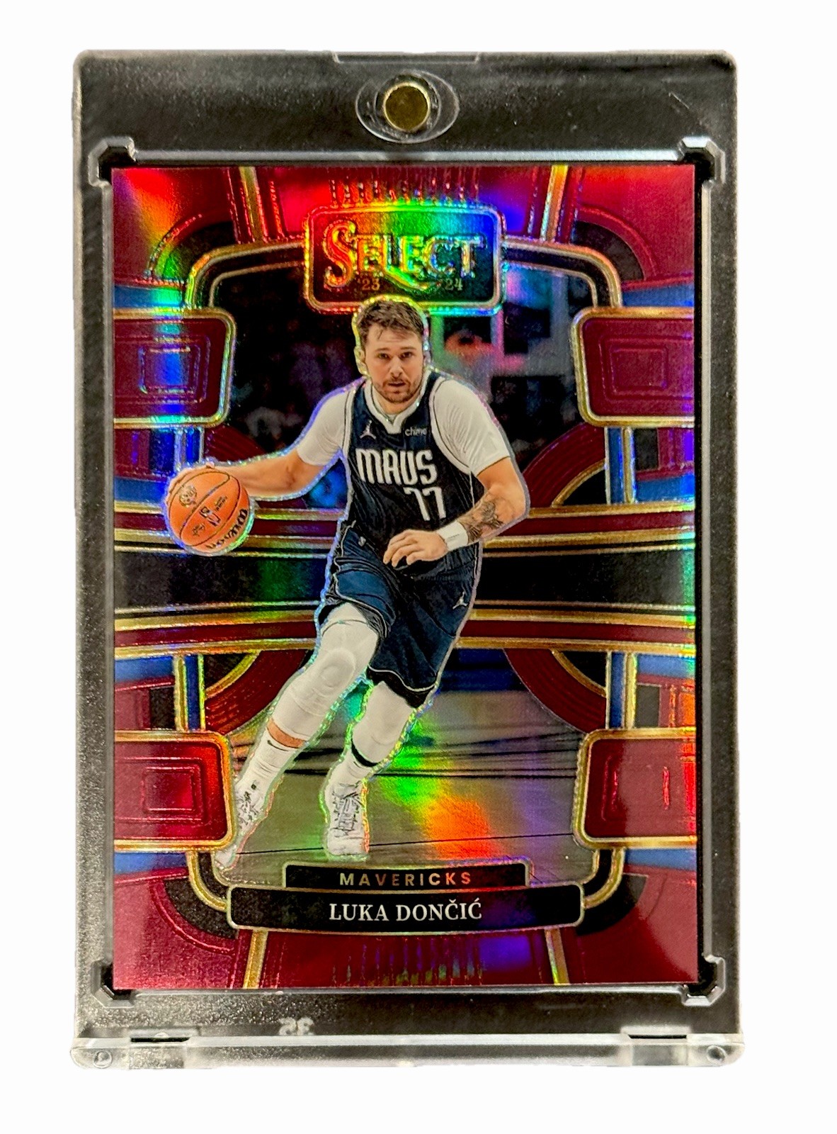 Luka Doncic 2023-24 Panini Select Concourse #51 Mavericks Maroon Prizm 75/175