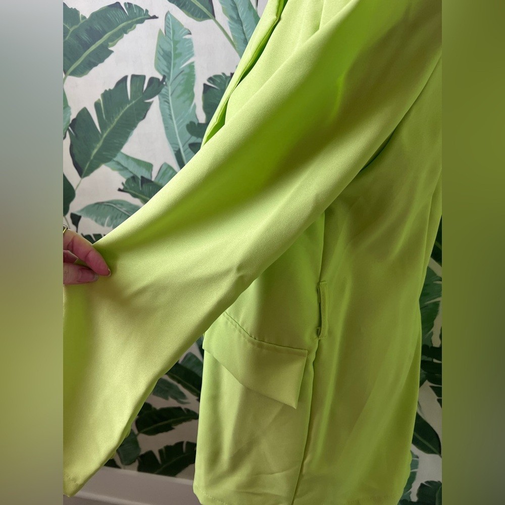 Prettylittlething Lime Green Basic Button Sleeve … - image 6