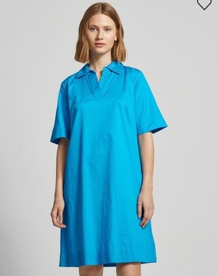 women comma dress blue cotton 38
