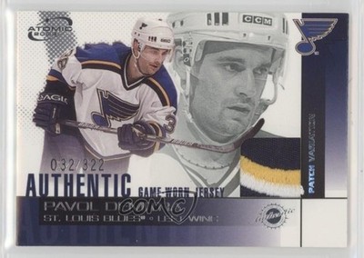2002-03 Pacific Atomic Game-Worn Jerseys 32/322 Pavol Demitra #20 Patch 0ix9