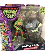 TMNT Teenage Mutant Ninja Turtles Mutant Mayhem Raph Vs Rocksteady Battle Pack