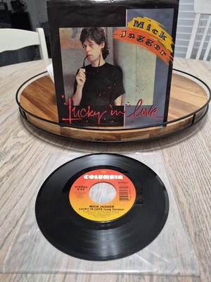 1985 MICK JAGGER '' LUCKY IN LOVE'' 45 RPM
