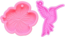 Pendant Molds, Silicone Resin Hummingbird Mold Birds Epoxy Craft Keychain Silico