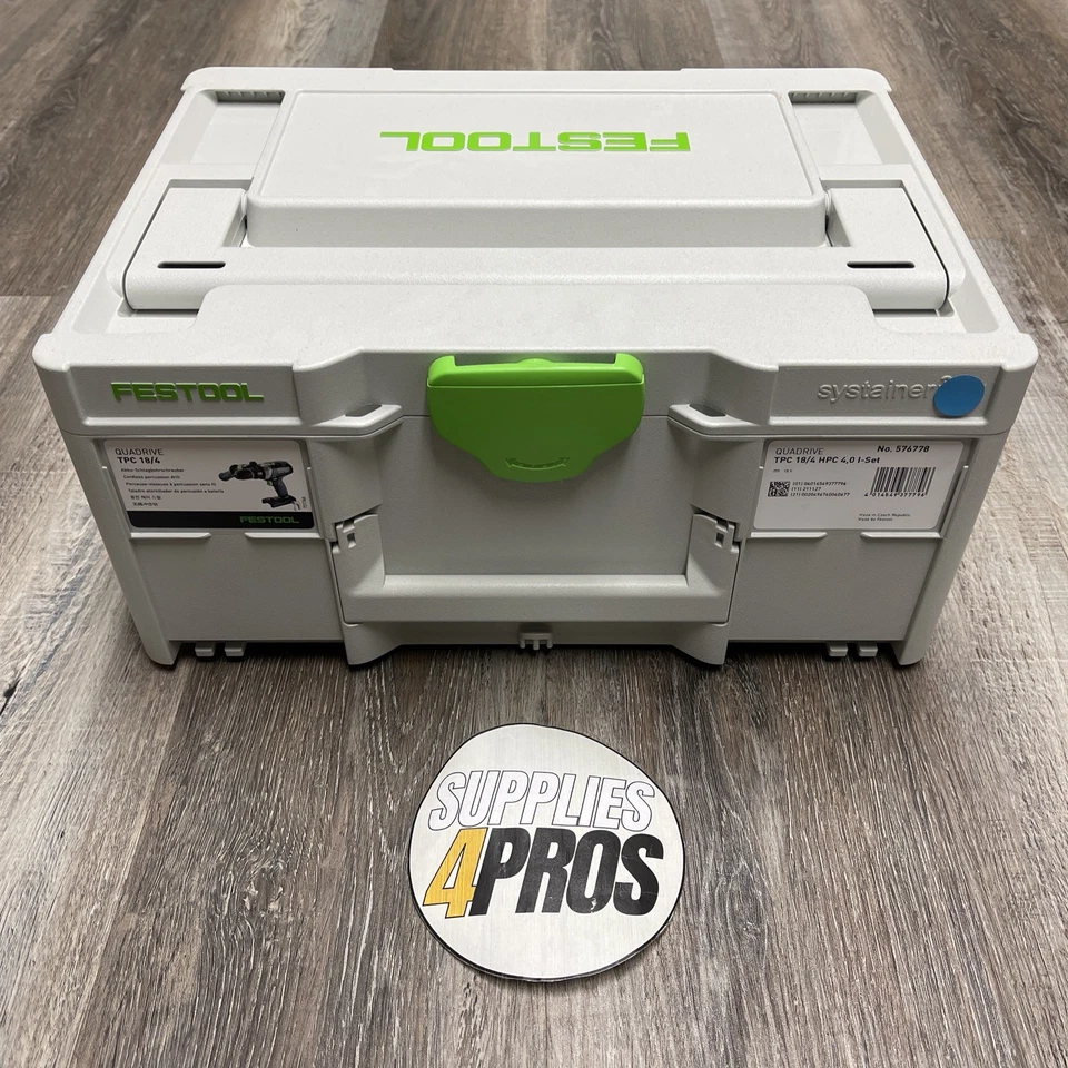 Festool 576778 | TPC 18/4 HPC 4,0 I-SET | Quadrive Cordless Drill Kit - Image 2 of 2