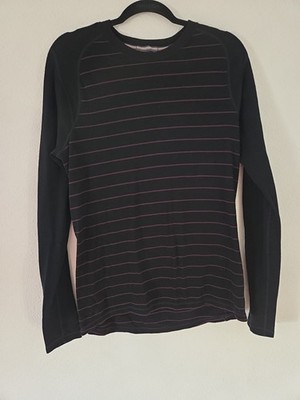 Womens Smartwool Black And Purple Mernio Wool Base Layer Long Sleeve Sz M