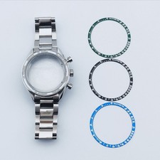 40mm Stainless Watch Case Strap Mineral glass for VK63 Movement 33.5mm Dial