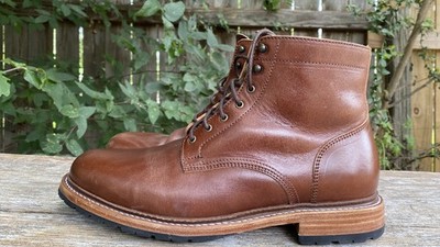 Caswell Lisbon Boot 10.5D Toscanello Horse TPR Vibram 2332 Half Sole
