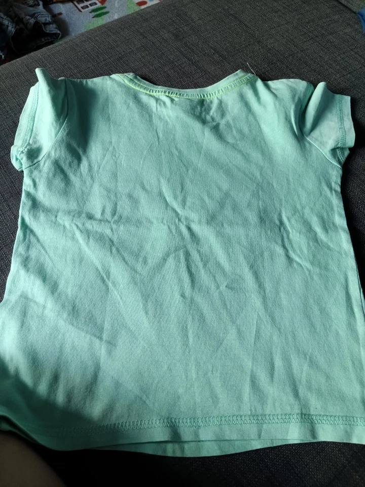Jungen T-Shirt Türkis Dschungel Grafikdruck Rundhals Kurzarm ,98 - Bild 3 von 3