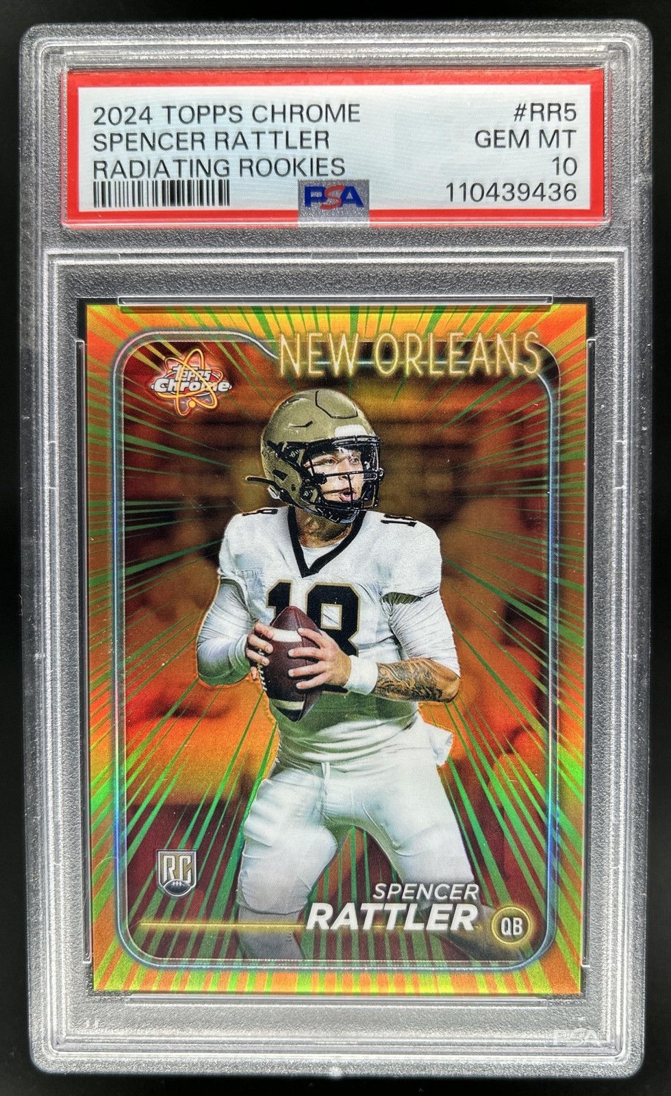 Spencer Rattler Topps Chrome Radiating Rookies #RR5 Base