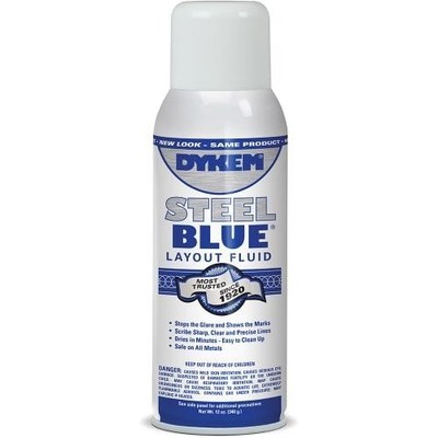 1PC DYKEM 80000 Layout Fluid, Blue, Aerosol, 16 oz., STEEL BLUE Series
