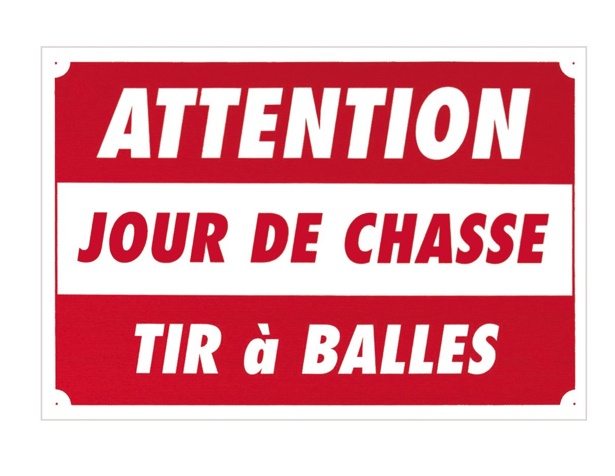 Panneau attention tir à balles 60x40 : Évitez les intrusions de promeneurs en zone de battue