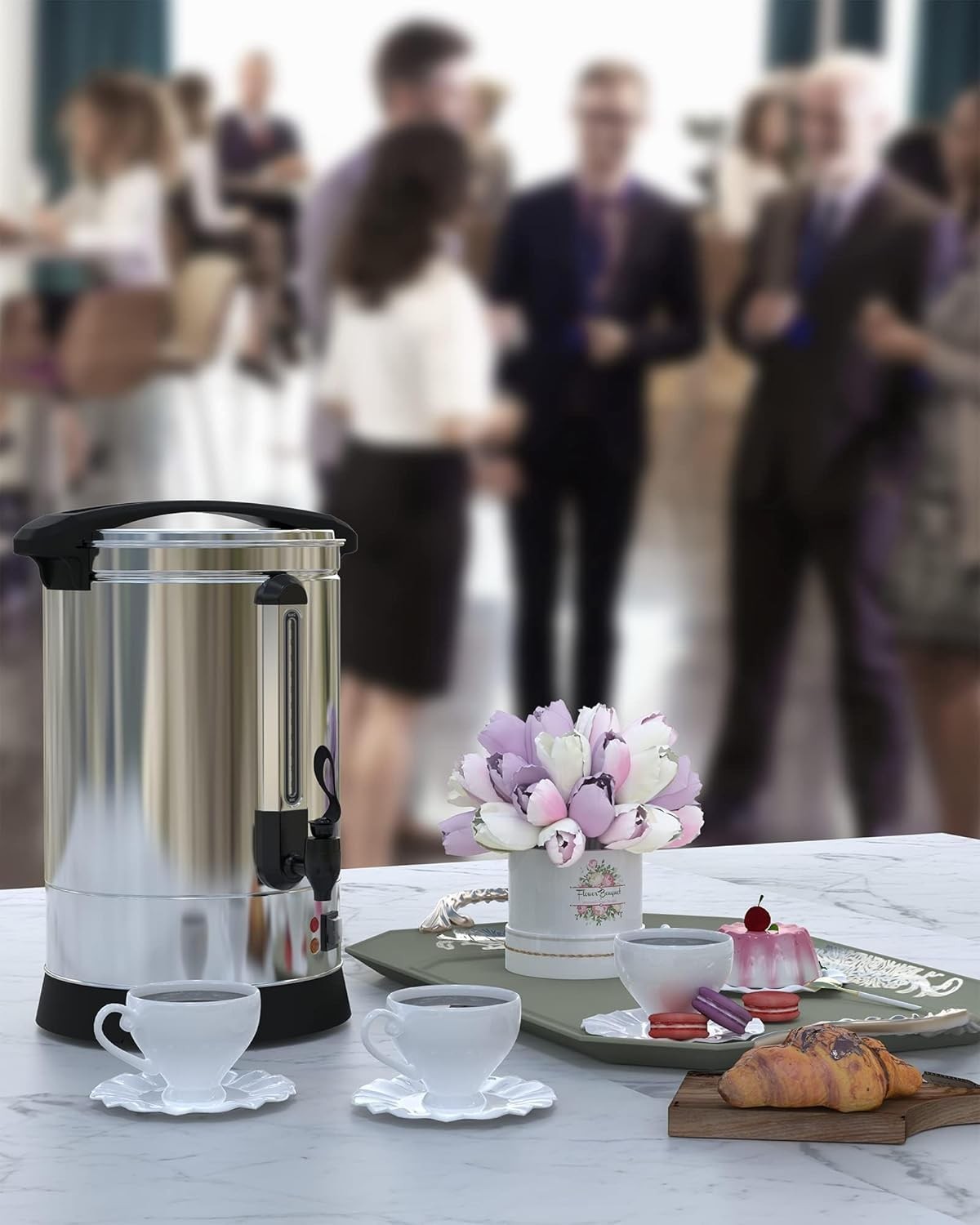 120Cup Commercial Coffee Urn and Hot Beverage Dispenser Single Wall Hot Water