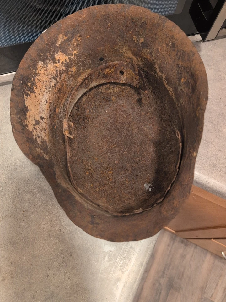 German Transitional Helmet World War II Era - Image 3 of 4