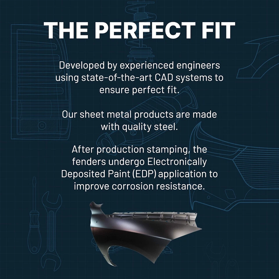 CAPA Certified Fender For Cadillac CTS 2014-2019 Front Passenger Side Foto 3 de 4