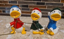 Vintage 1960's Set Of Huey, Dewy and Lewy Ceramic Figurines Dan Brechner