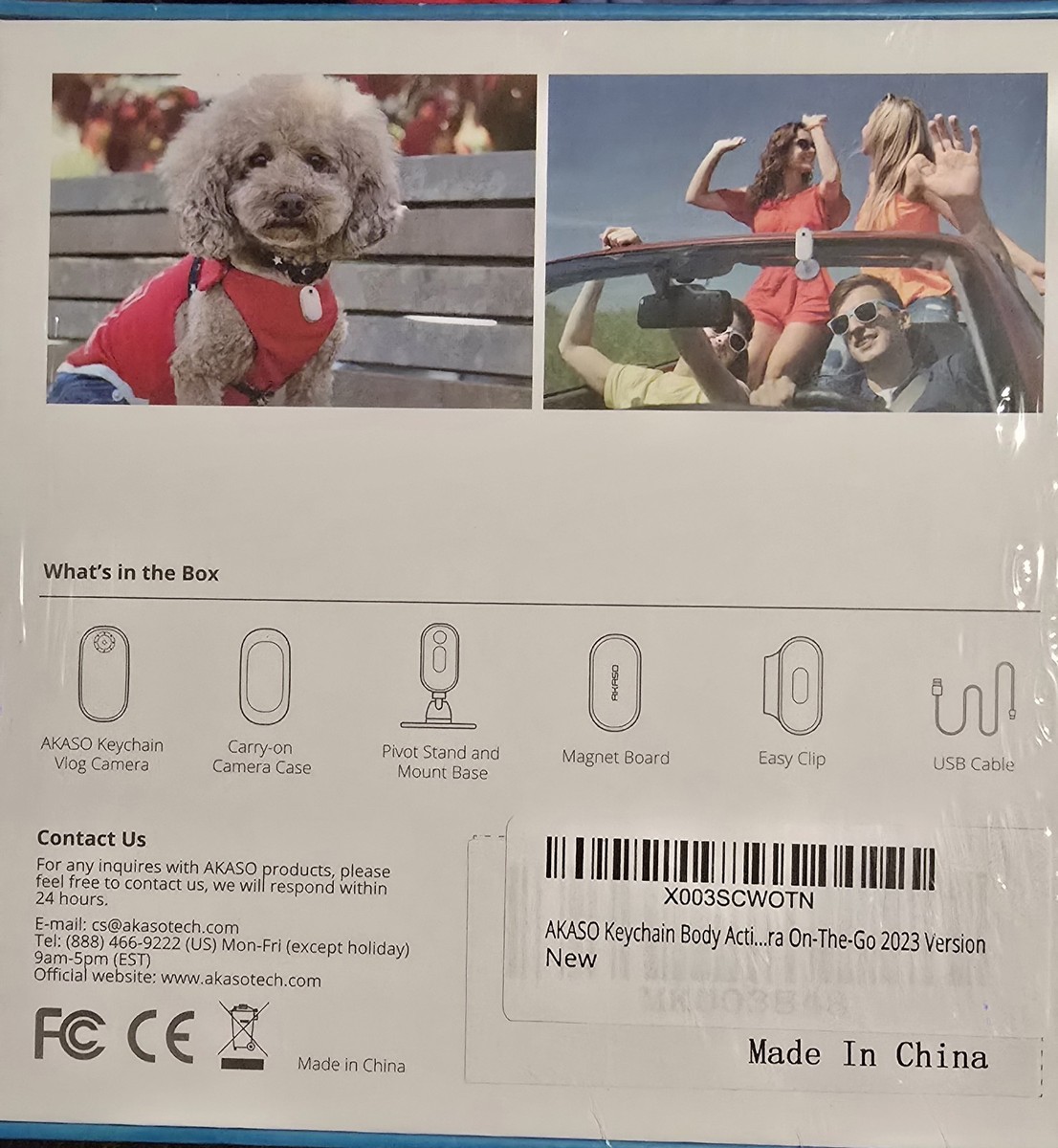 AKASO Keychain 4K Ultra HD Vlog Camera, EIS, Wi-Fi, White