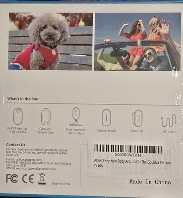 AKASO Keychain 4K Ultra HD Vlog Camera, EIS, Wi-Fi, White