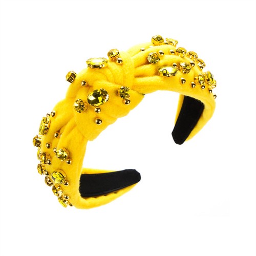 Wide Hair Band Fabric Diamond Beaded Headband Baroque Brim Accessories Flannel - Picture 19 of 22