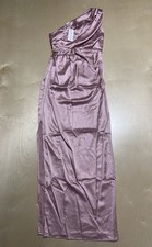 Petal & Pup Women’s Size 4 Nadia One Shoulder Side Slit Lace Maxi Dress in Pink