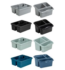 Plastic 3 compartment Sink Tidy / Kitchen Organiser Caddy 2 Compartment Basket