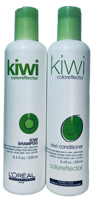 2pc Combo LOREAL KIWI COLOREFLECTOR SHAMPOO & CONDITIONER 8.4 oz ea (102/022)