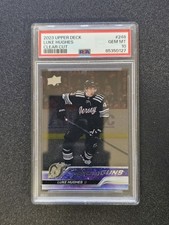 2023-24 Upper Deck Luke Hughes Clear Cut Young Guns Rookie Card PSA 10