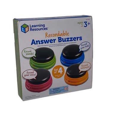 Learning Resources Buzzer mit Aufnahmefunktion 4Stk Antwort Buzzer mit Sound  