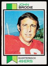 John Brodie, 1973 Topps, #45, San Francisco 49ers,