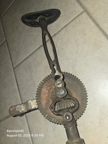 Vintage Antique Stanley #733 Breast Eggbeater Hand Drill M.I USA - Picture 10 of 13