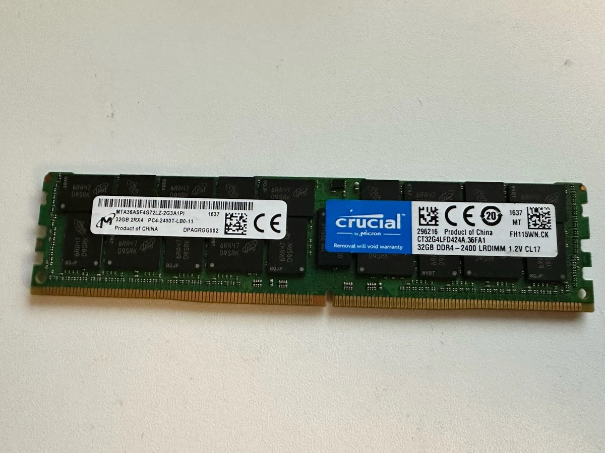 PC4-19200 (DDR4-2400) Bus Speed Server RAM 32 GB Capacity per