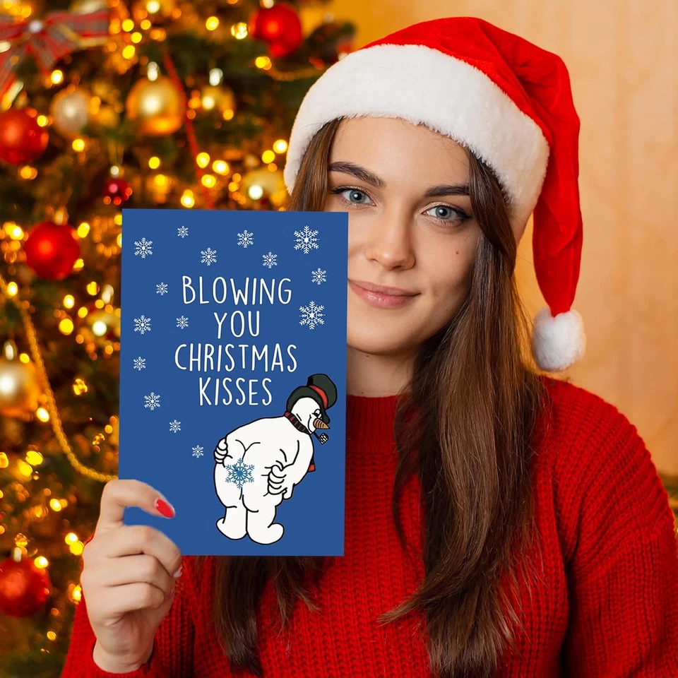 Divertida Tarjeta de Navidad para Amigos y Familiares,Regalos de Navidad Humorosos para Él Ella Foto 3 de 4