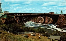 Vintage The Reversing Falls Bridge Saint John New Brunswick Canada Postcard