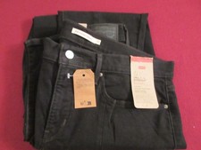 Levis 314 Shaping Straight Jeans Womens 33x32 Black Stretch Mid Rise Denim Pants