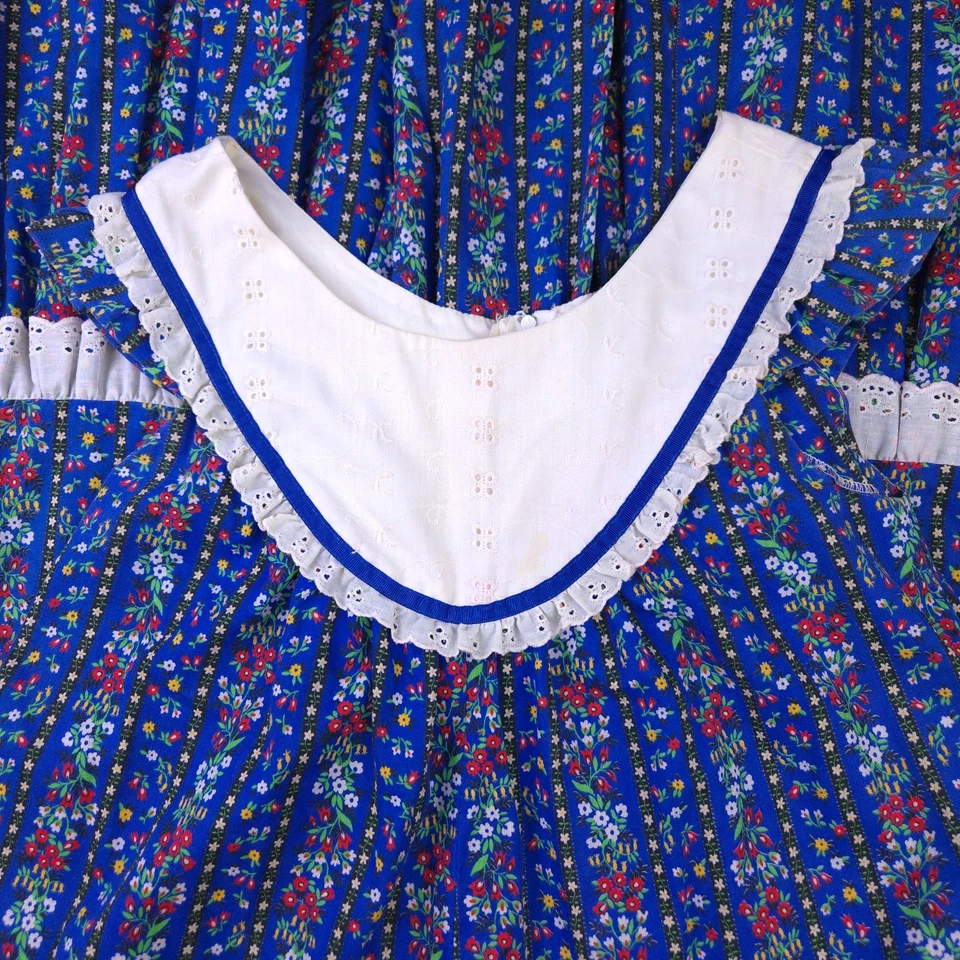 Vestido maxi havaiano vintage tamanho 11-12 Nalii Honolulu década de 1970 década de 1960 floral sem mangas - Imagem 3 de 4