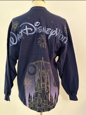 Walt Disney World Cinderella Castle ANNIVERSARY Navy Spirit Jersey Small Shirt