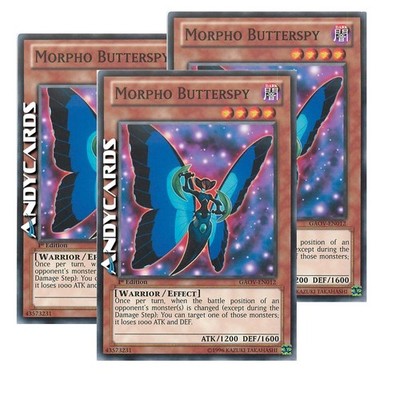 MORPHO BUTTERSPY 3x   (Morpho Schmetterling)   Common   GAOV EN012   1Ed   Yugioh!