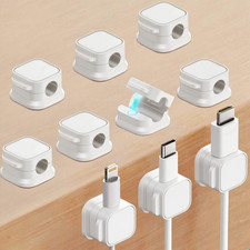 10 Pack Cord Organizer, Magnetic Cord Holder, Cable Clips for Desk, Adhesive Cab