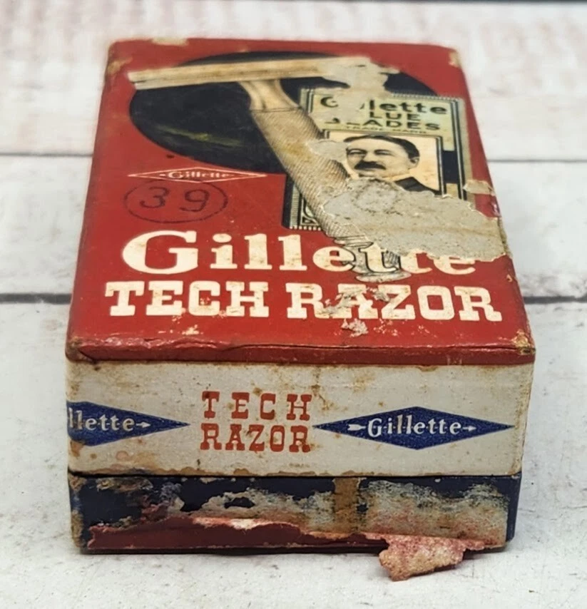 Navaja técnica Gillette Blue Blades vintage en caja publicitaria original Foto 4 de 4