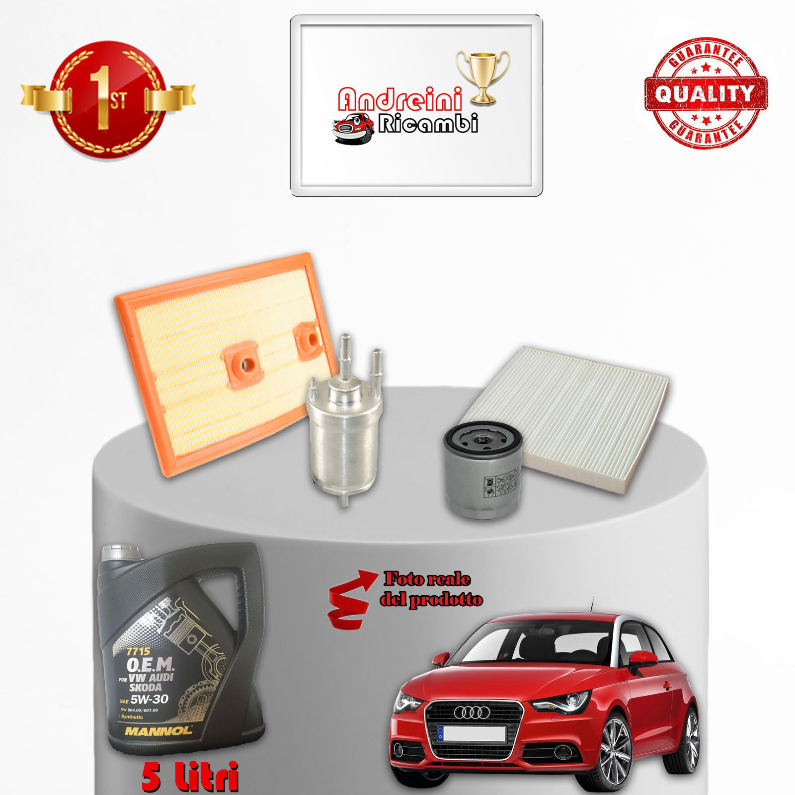 Kit Tagliando Auto 4 Filtri + Olio Selenia WR 5W40 - Per Fiat, Lancia 1.3 JTD/Multijet - Foto 4