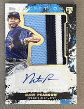 2021 Topps Inception Auto 3 Color Patch RC Nate Pearson Toronto Blue Jays /75
