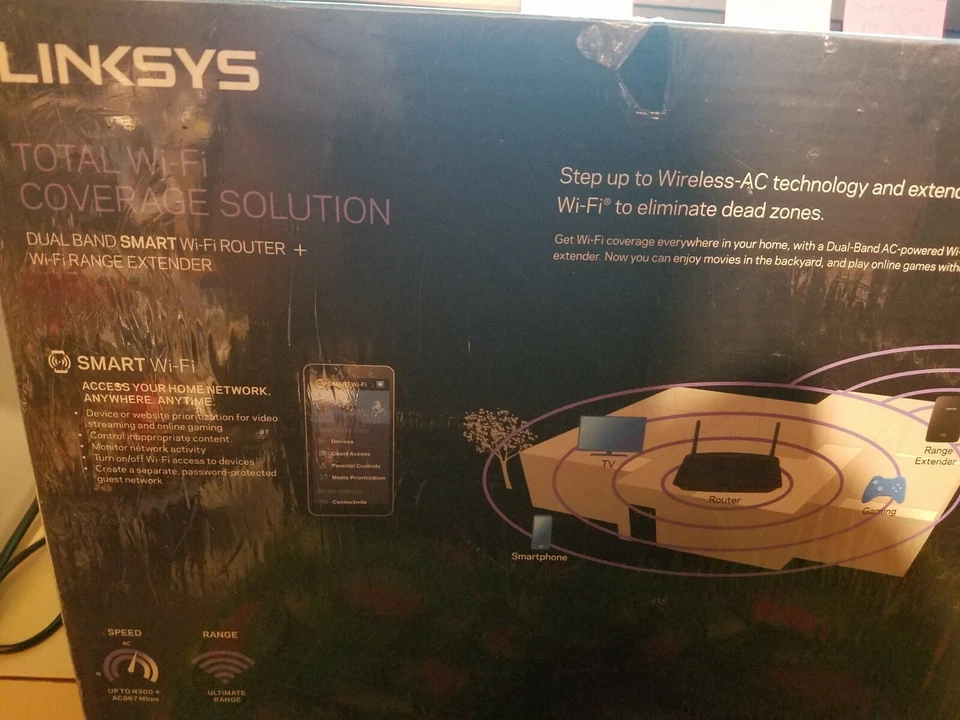 Linksys AC1200 Dual Band Smart WiFi Router & N300 WiFi Range Extender Brand New - Image 4 of 4