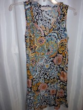 The Loft Colorful Sleeveless Dress XSP Ruffle bottom