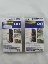 LOT OF 2 Square D by Schneider Electric QO115PGFIC 15 AMPS Single Pole NEW