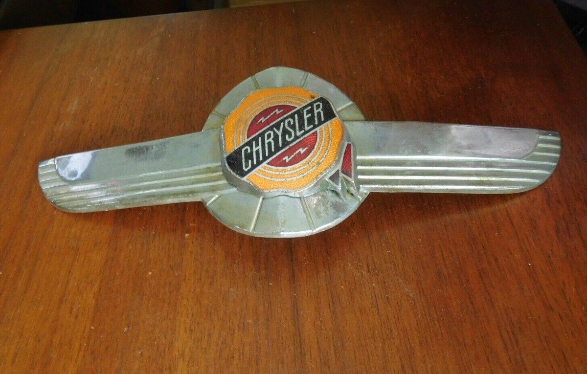 1950 Chrysler Hood Ornament Emblem Badge Windsor Newport 1950 Chrysler Hood Ornament Emblem Badge Windsor Newport